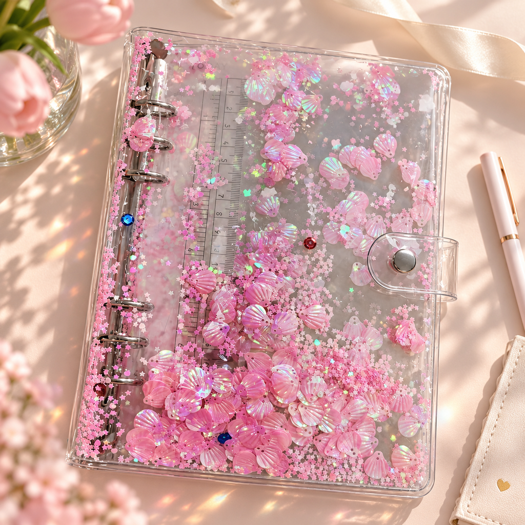 Glitter Shell Photo Card Holder